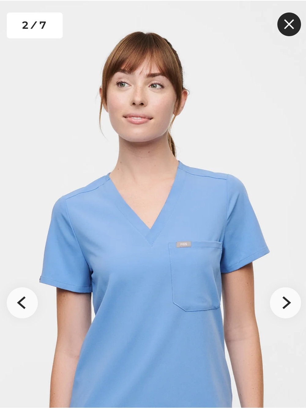 Figs Scrub Set Ceil Blue Both Size Small
